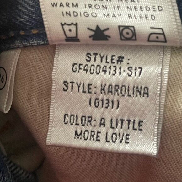 GRLFRND Jeans Karolina High Rise Jean size 26 in a little more love distressed - Picture 12 of 16